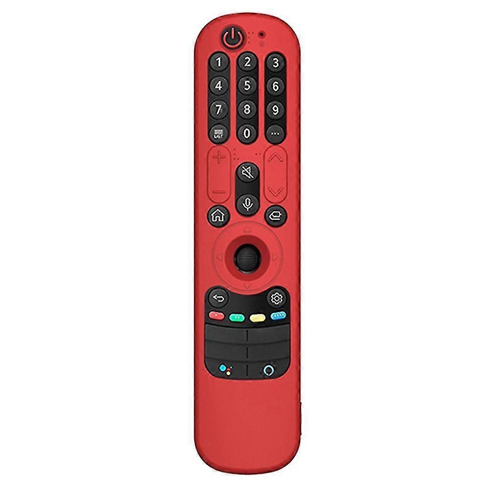 Silicone Case for AN-MR21GC MR21N/21GA Remote Control Protective Cover for OLED TV Remote AN MR21GA(Red)