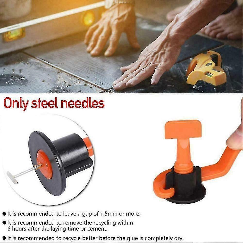 100pcs Reusable Tile Leveling System Anti-lippage Positioning T-lock D7p2
