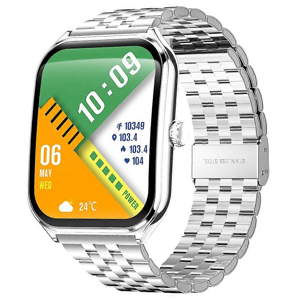 MT61 Ultra Thin Smart Watch 1.96 Inch AMOLED Curved Screen Bluetooth-Compatible Calling Health Monit