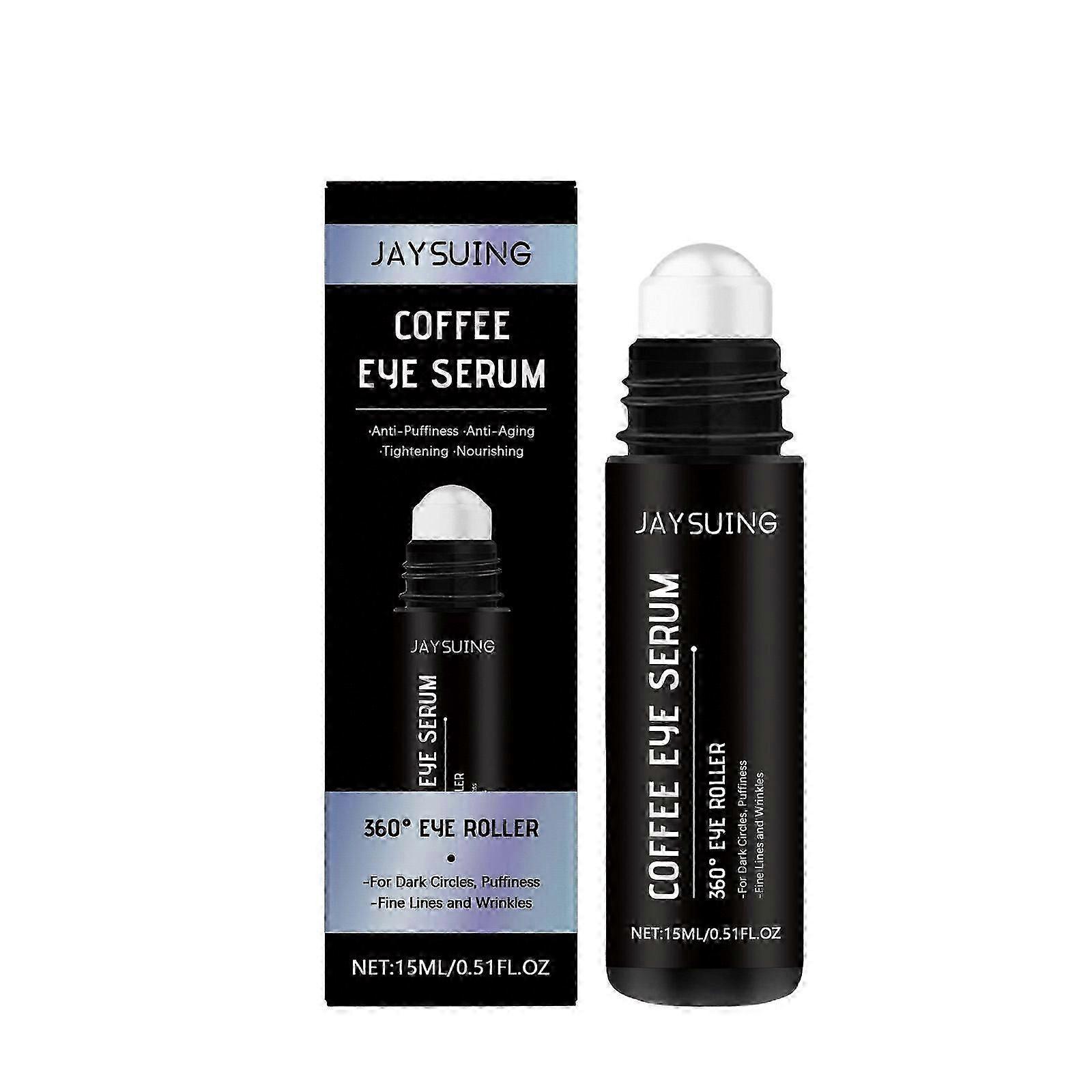 Caffeine Eye Serum, Anti-Aging Eye Cream with 360Massage Roller, Eye Serum for Dark Circles and Puffiness, Reduces Fine Lines and Puffiness Under the