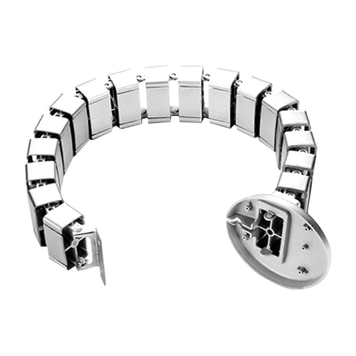 Threading Tube Under Desk Cable Wire Management Workstation Snake Cable Organizer Management Cable Spine 130CM Silver