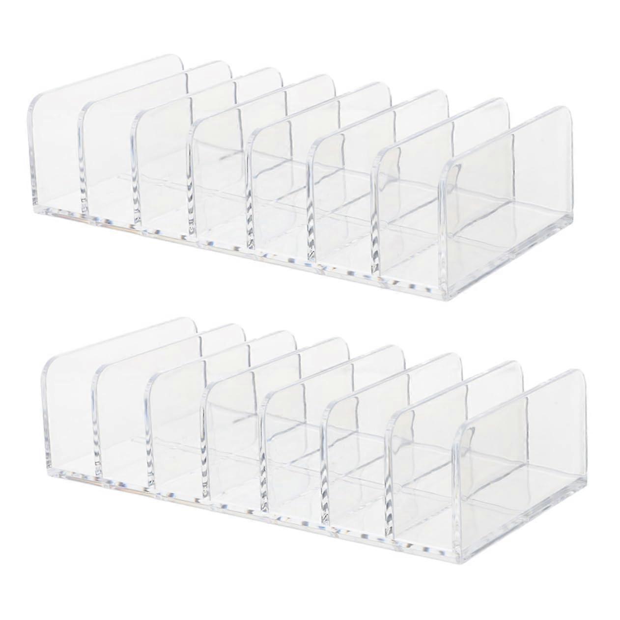Eyeshadow Storage Rack 2 Pack Makeup Organizer Long Capacity Cosmetics Display Case