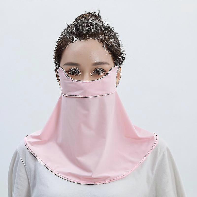 1 Pc Women's Pink Layered Mask - Sun Protective
