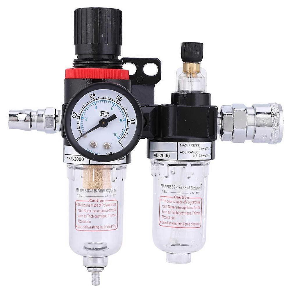 Air Compressor Filter G1/4 Oil Water Separator Filter Regulator Lubricator AFC2000 AL2000