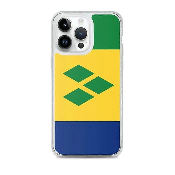 Phone case - PIXELFORMA - iPhone 14 Pro Max - Saint Vincent Flag - Transparent plastic - TPU