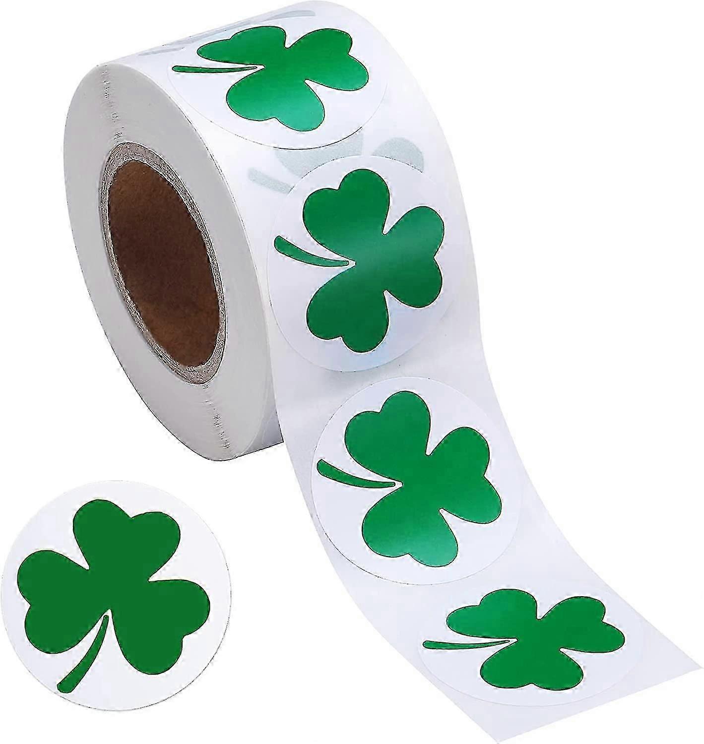 One Roll Of Decorative Stickers Roll Cute Shamrock Pattern