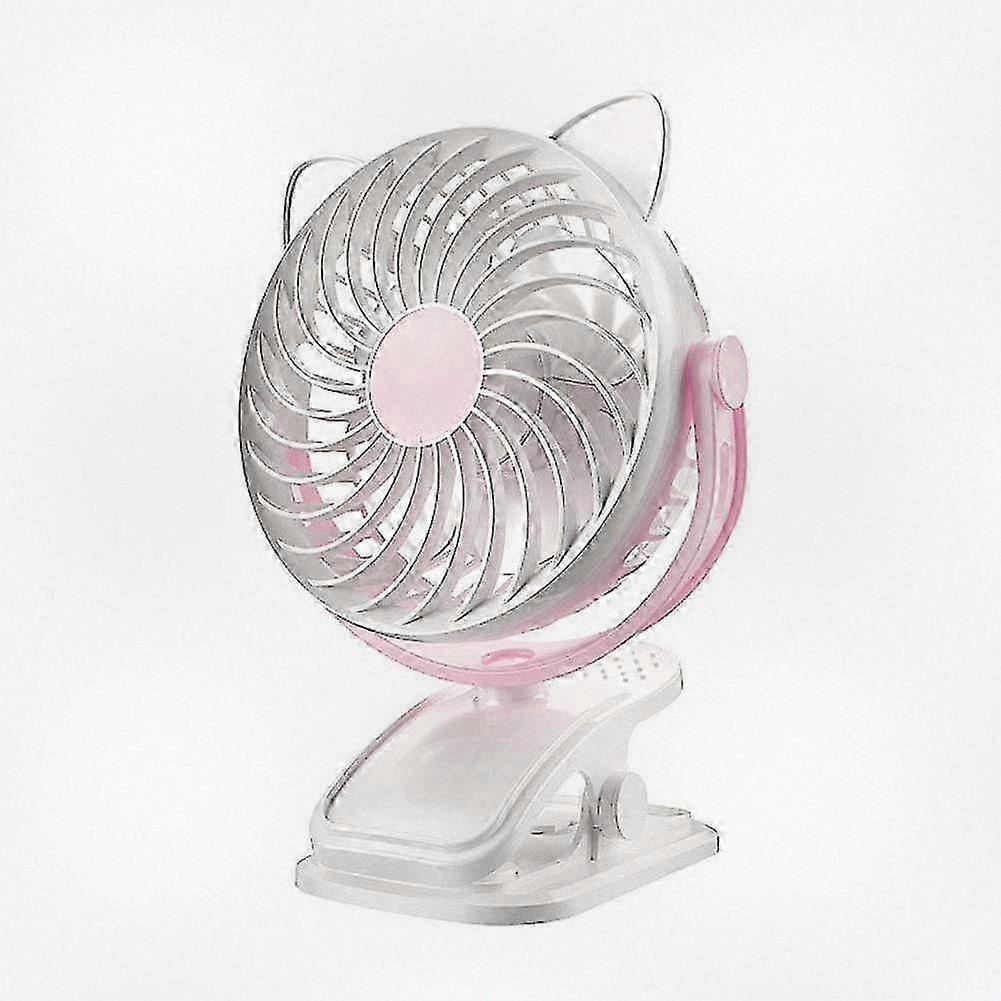 Clip-on Fan for Strollers, Ideal for Buggy Use, Compact and Portable Design in Pink Color