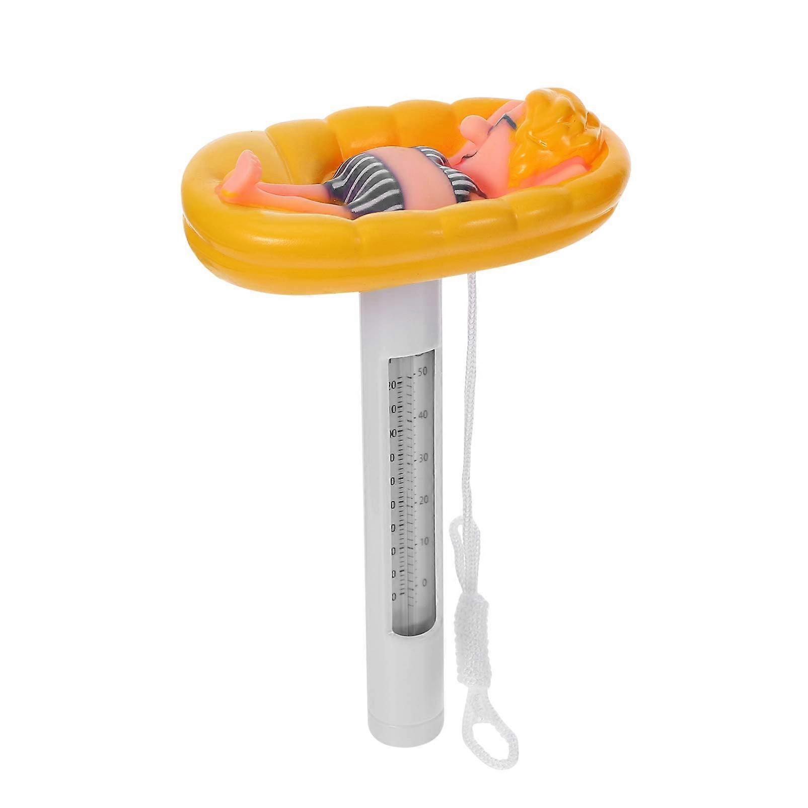 Floating Pool Thermometer Cartoon Design for Aquariums and Baby Bathtubs and Splinterproof Readable for Swimming Pools