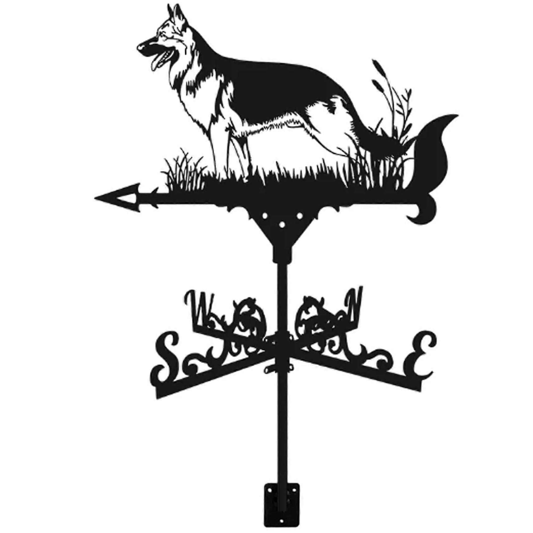 Weather Vane Roof Mount Animal Shape Iron Wind Vane 13 x 22 Inch Decorative Garden and Farm Wind Direction Indicator