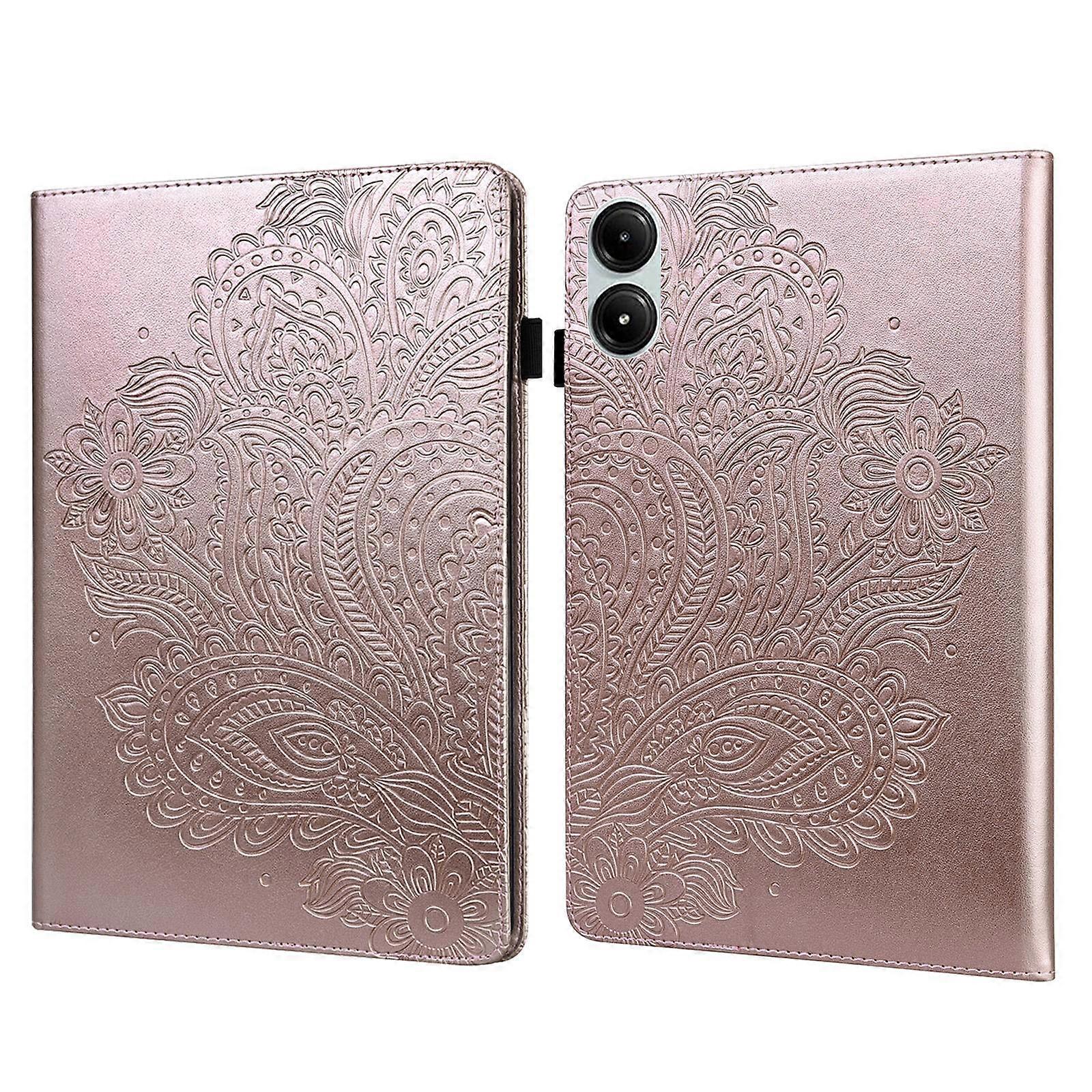 Peacock Embossed Pattern Leather Tablet Case