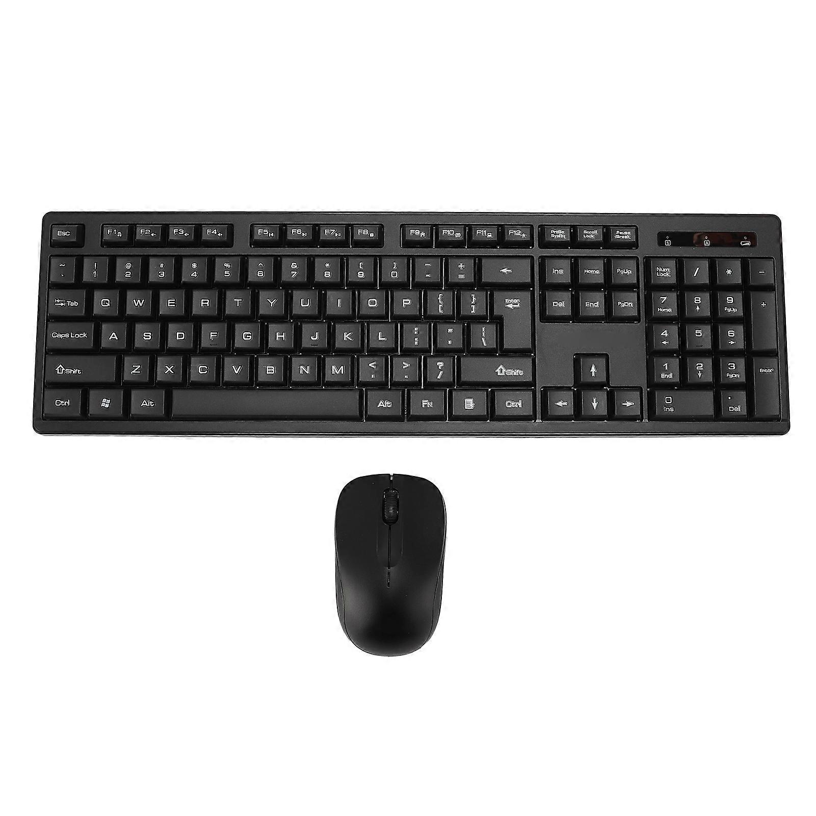 2.4G Wireless Keyboard Mouse Combo Ergonomic Design for PC and Mac, Portable and Efficient