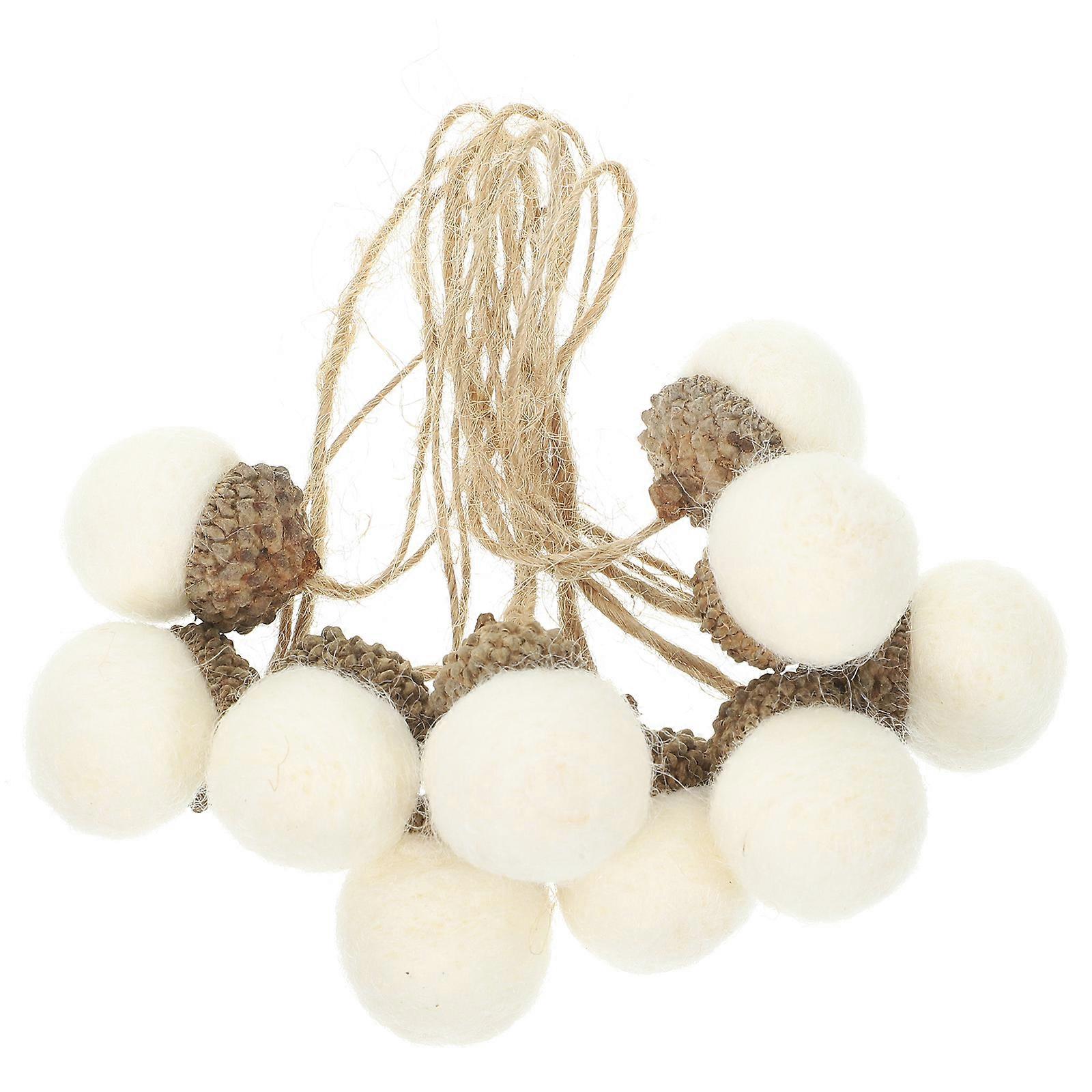 10pcs Pine Cone Ornaments for Christmas Tree Hanging DIY Craft Supplies