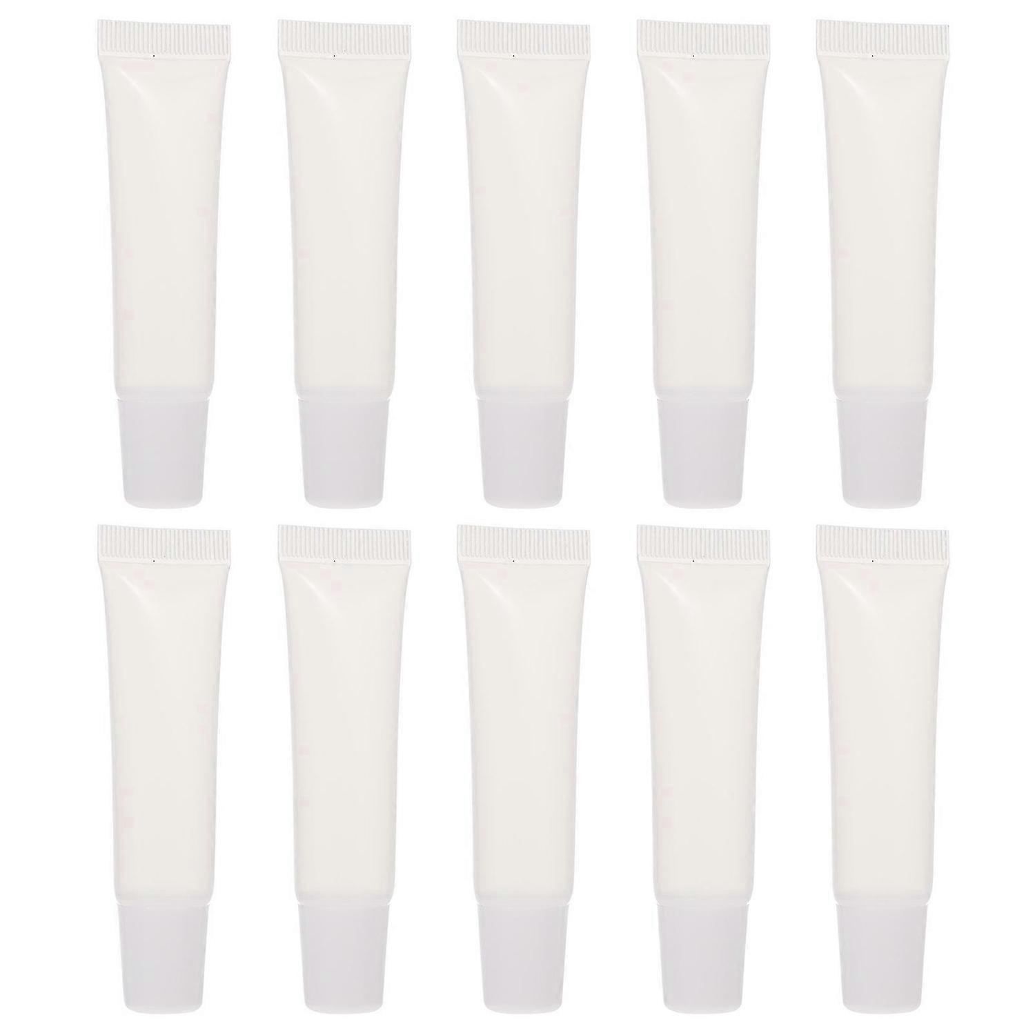 10pcs Portable Empty Lip Gloss Storage Tubes Refillable Lip Glazes Bottles