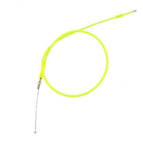 2xThrottle Cable Wire Assembly Universal Stainless Braided Steel Yellow