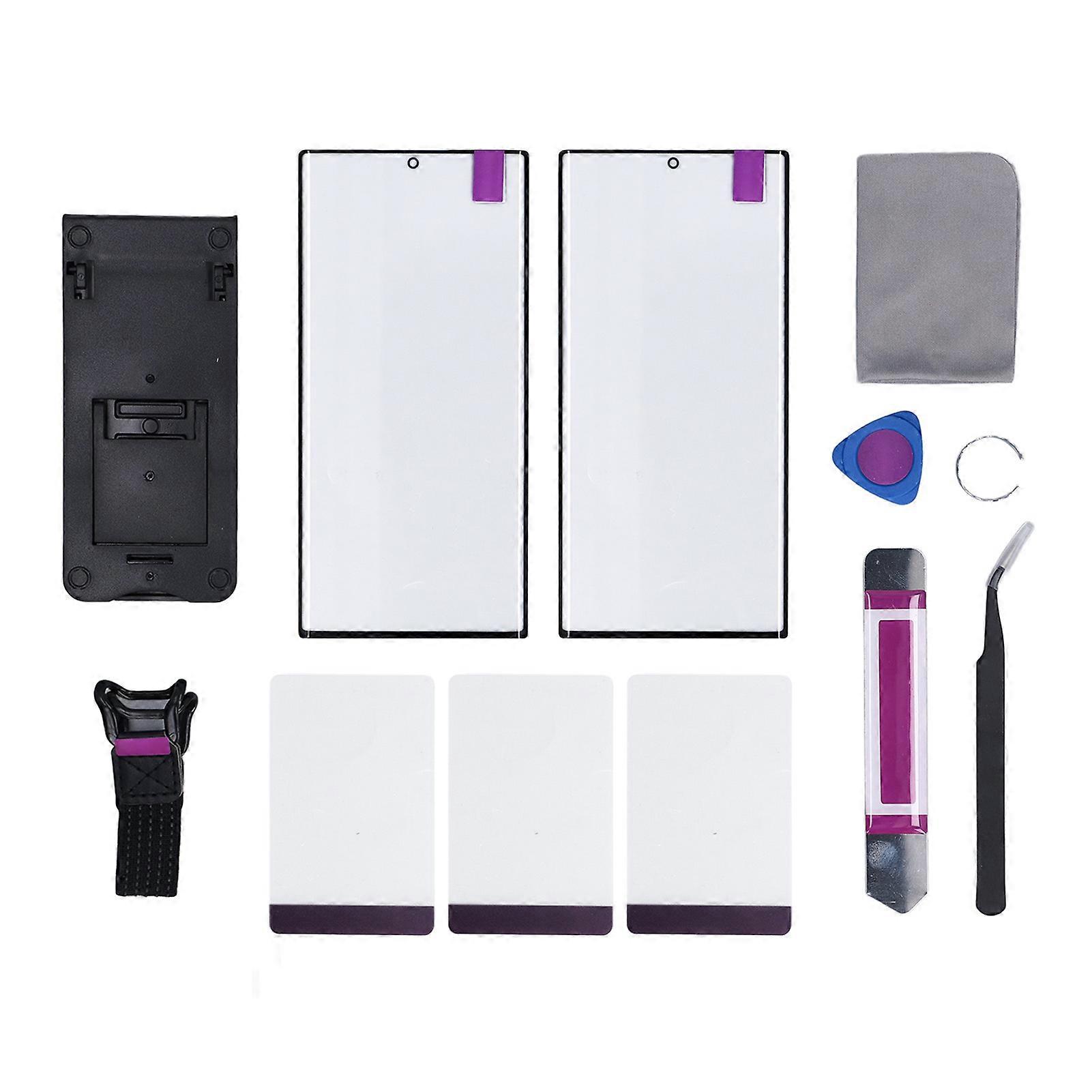 Lot de 2 écrans de remplacement pour Galaxy S22 Ultra, lentille extérieure avant en verre avec kit d'outils de réparation