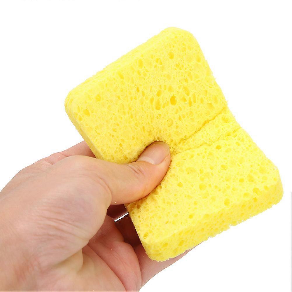 10pcs Yellow Cellulose Kitchen Sponge 1.5x10.8x7cm Dish Brush