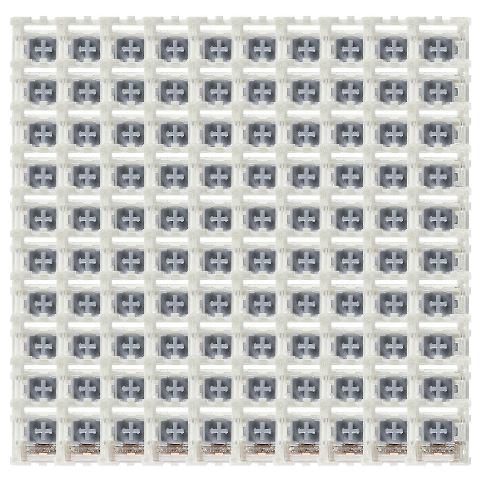 100 Pieces Silver Switch, Durable Dust-Proof, Two-Stage Spring, DIY Linear