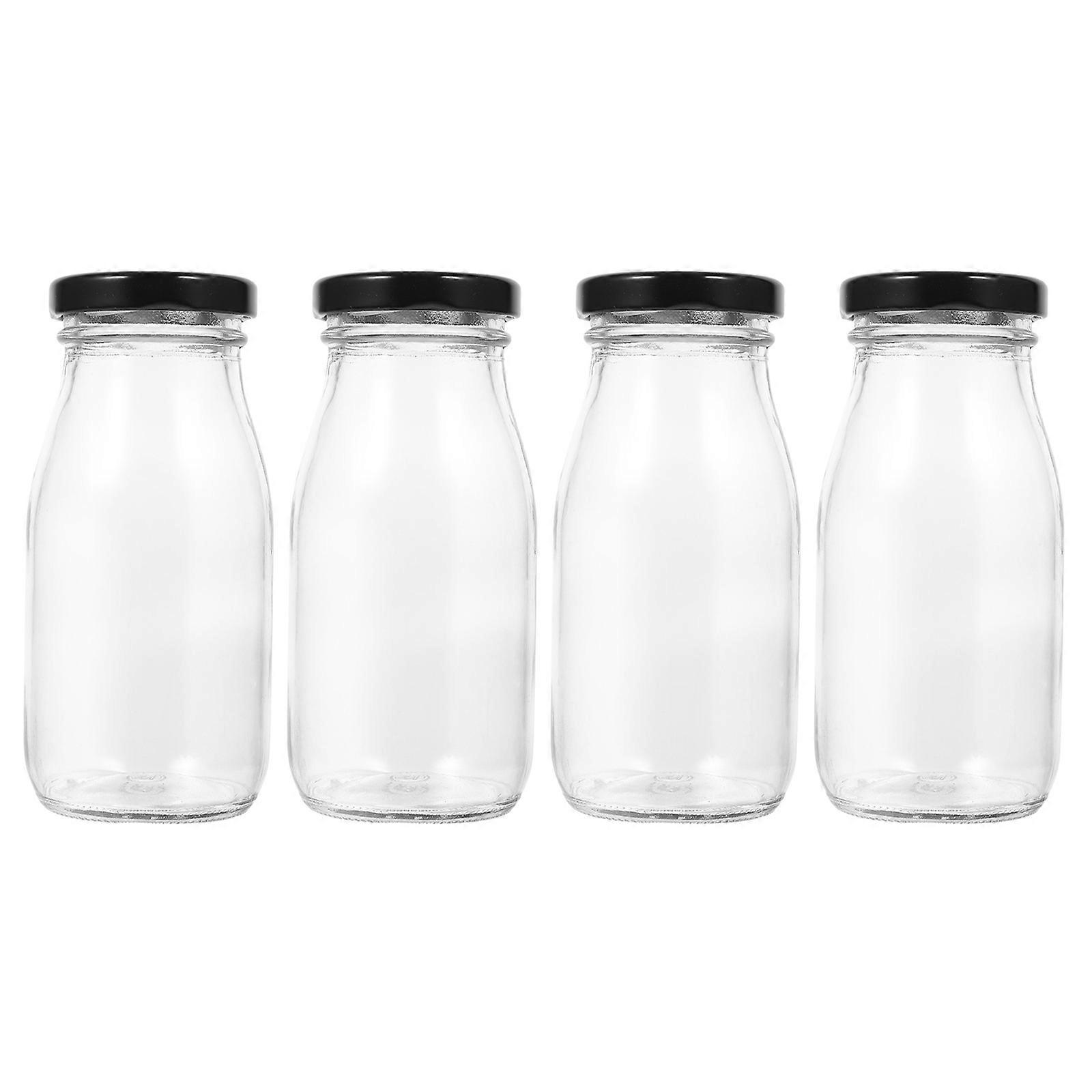 Glass Milk Holders with Protective Caps, Practical Design