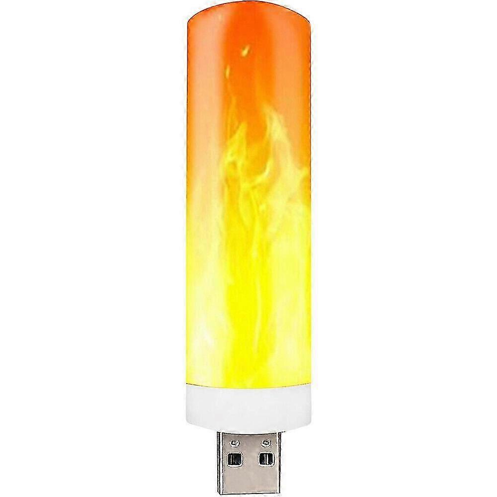 Flameless USB LED Flame Lights for Home Party Bar Decor