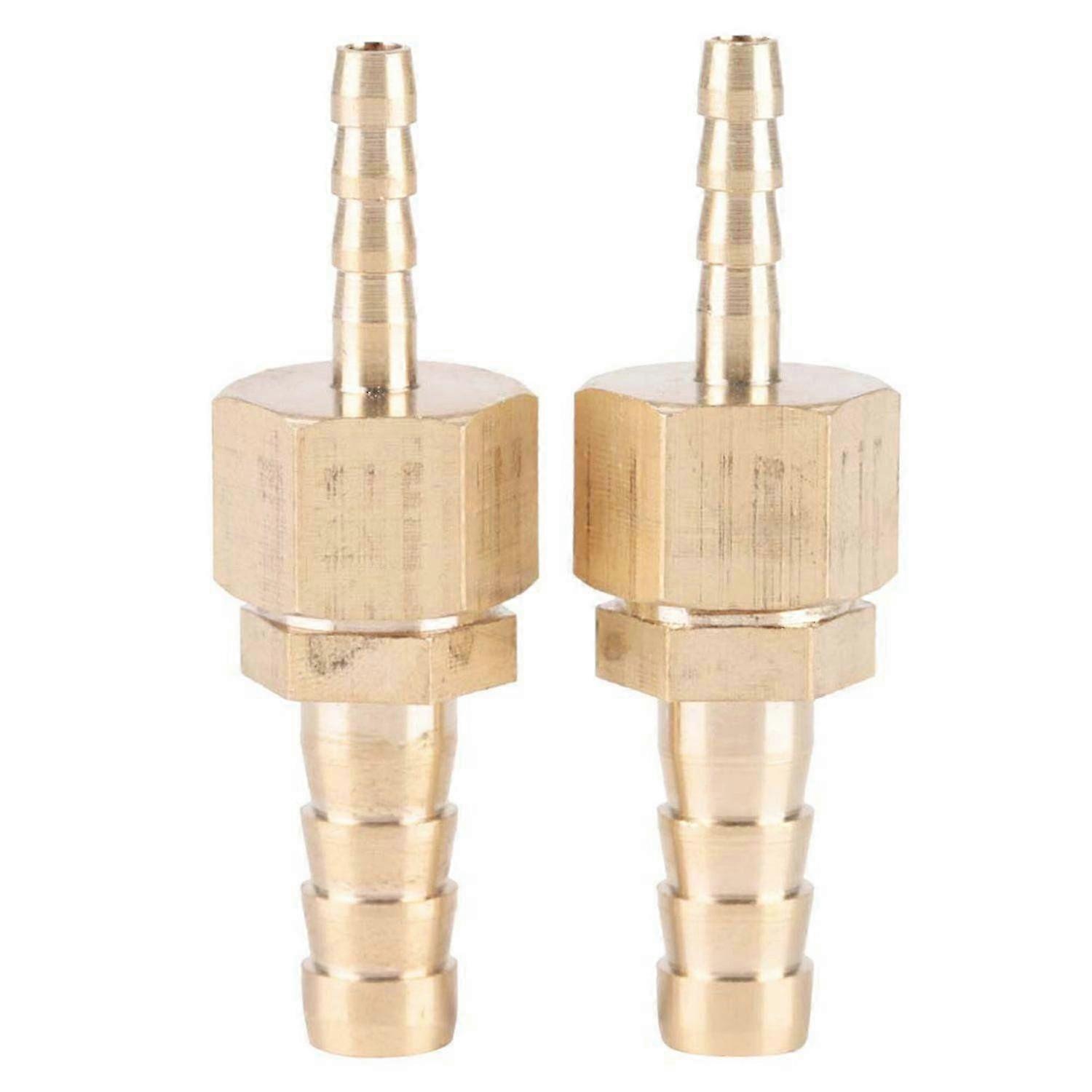 2pcs 4-8mm Brass Hose Barb Reducer Plug Connector Adapter Fitting