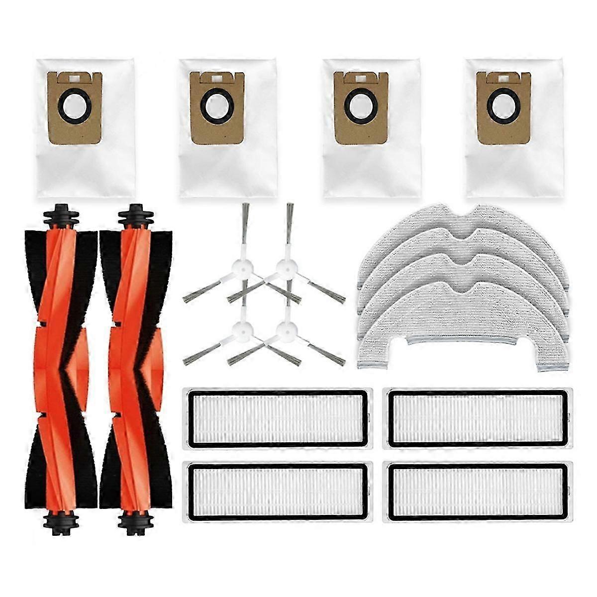 Replacement Main & Side Brushes with HEPA Filter for D10 Plus/Z10 Pro/L10 Plus Robot Vacuum