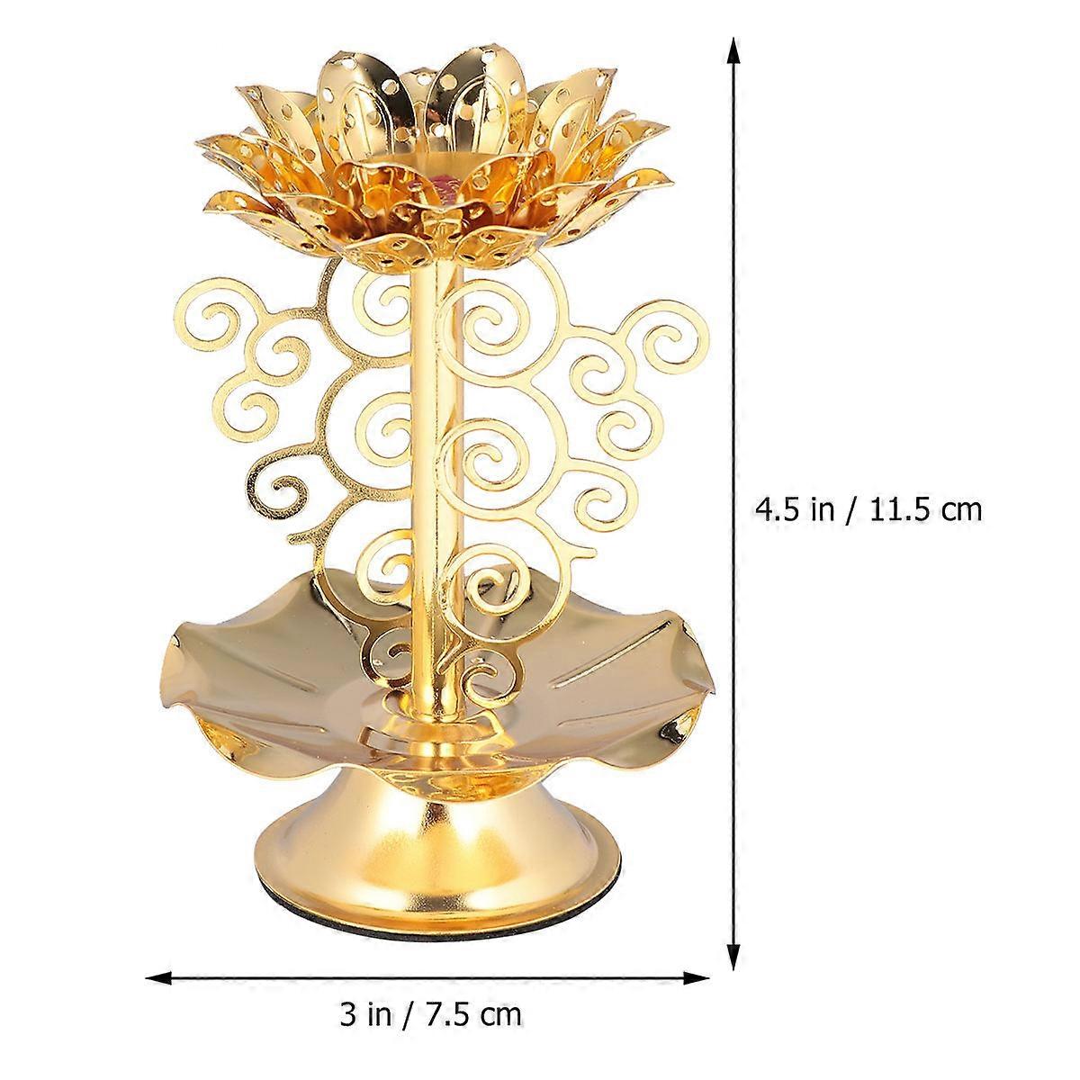 Buddha Candlestick with Sculpted Lotus for Adding Sophistication to Any Environment