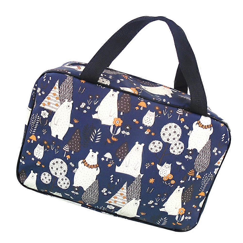 Travel Toiletry Bag Women's Toiletry Bag Large Capacity Storage Canvas Navy 30x20x12 Cm 1Pack