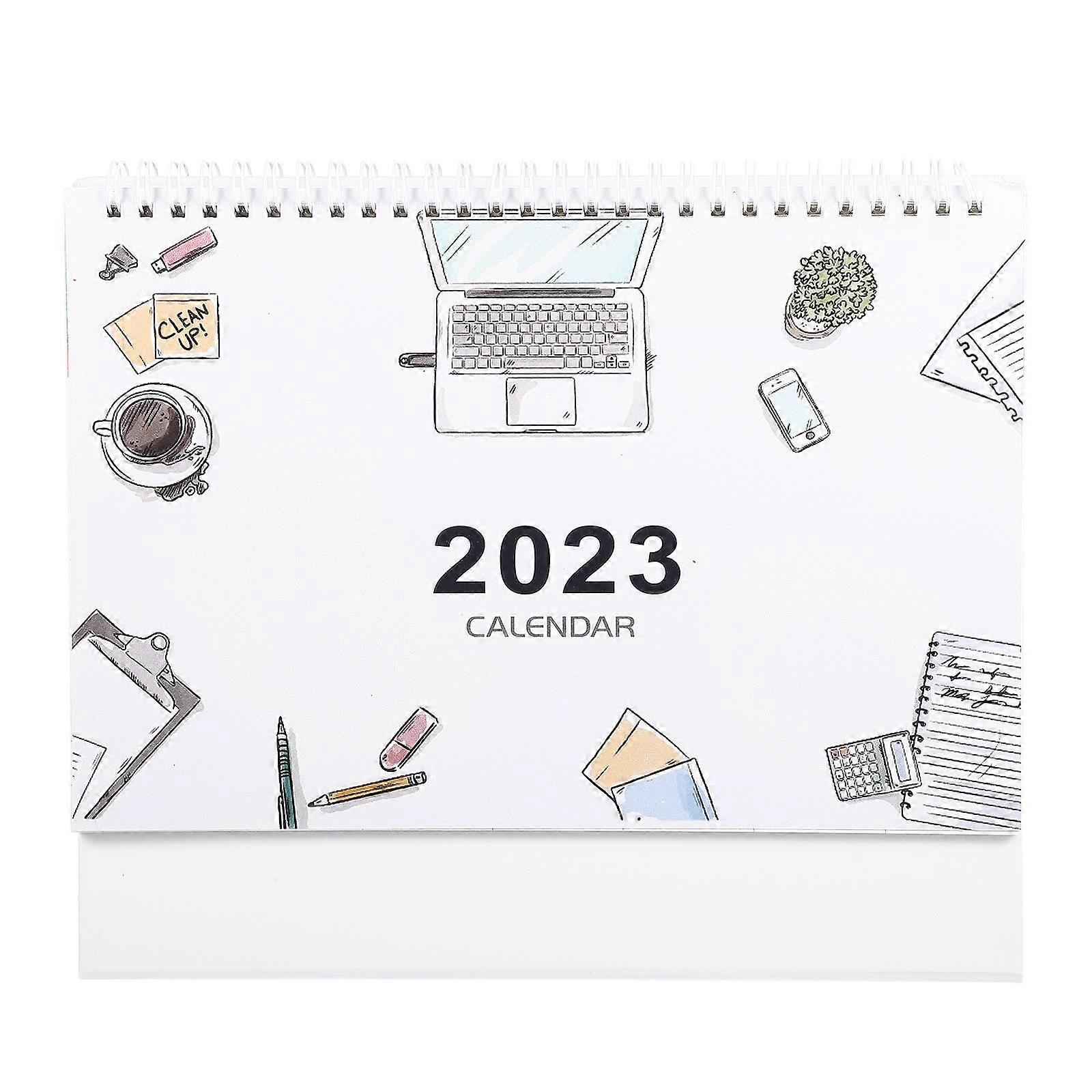 Mini Desktop Calendar Planner Rectangular Paper Date Recording Scheduling Decoration 25.5X21X8CM 1Pack