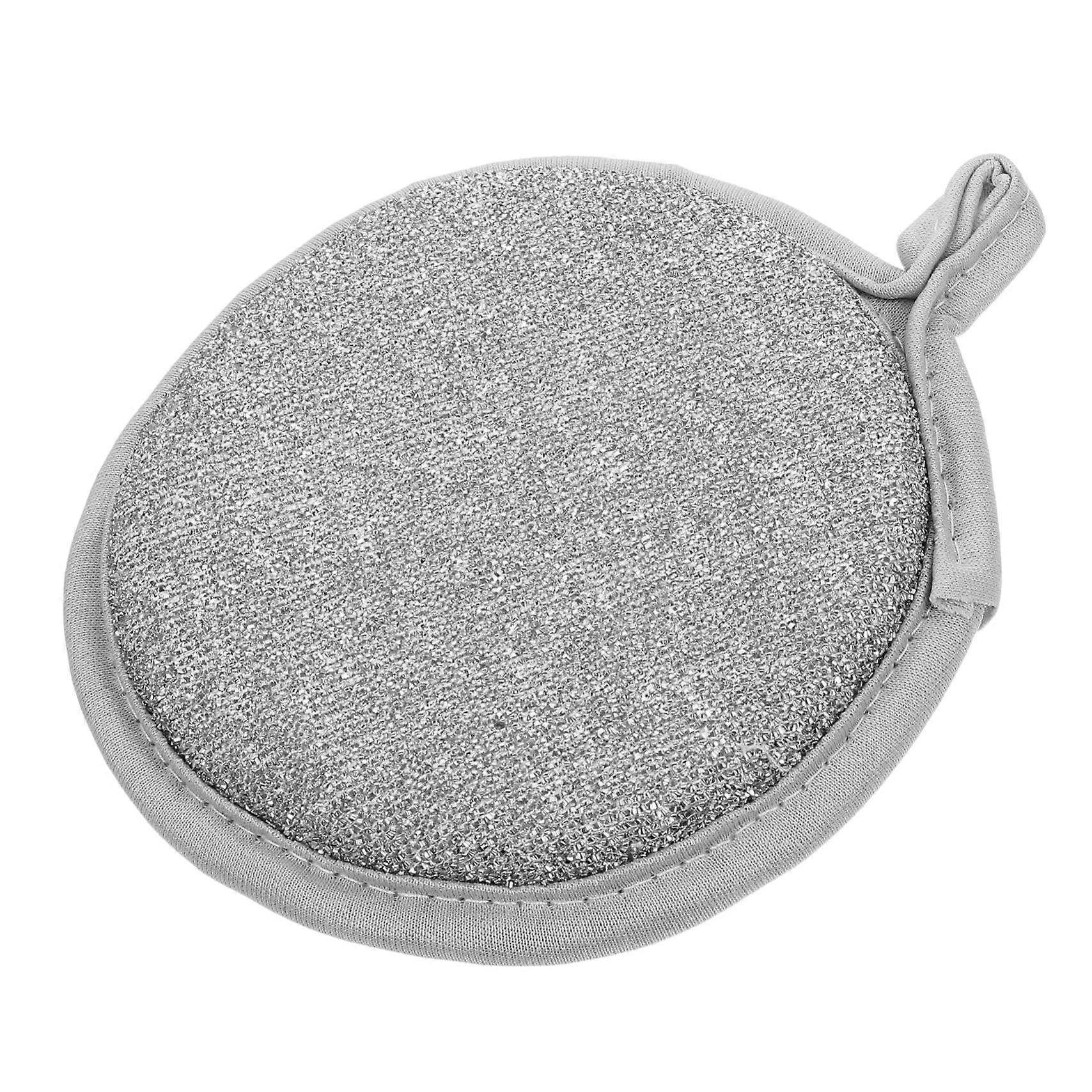 Cleaning Sponge Multifunctional Kitchen Scrub Sponges Double Layer Cleaning Cloths Silver Apartment Essentials