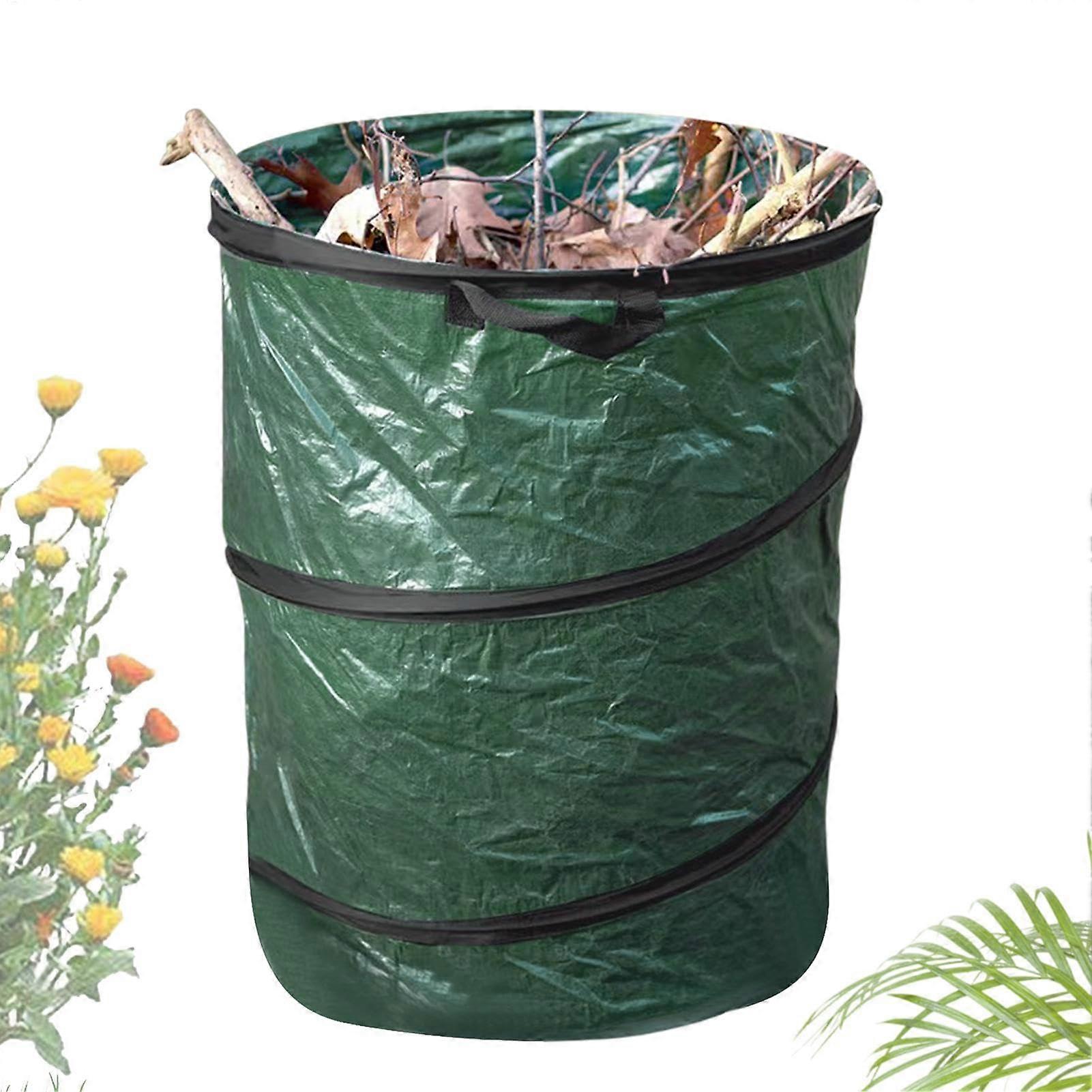 Foldable Camping Trash Can Portable Garden Trash Bin Outdoor Trash Bin No Cover 55x68cm Large Capacity Garbage Can