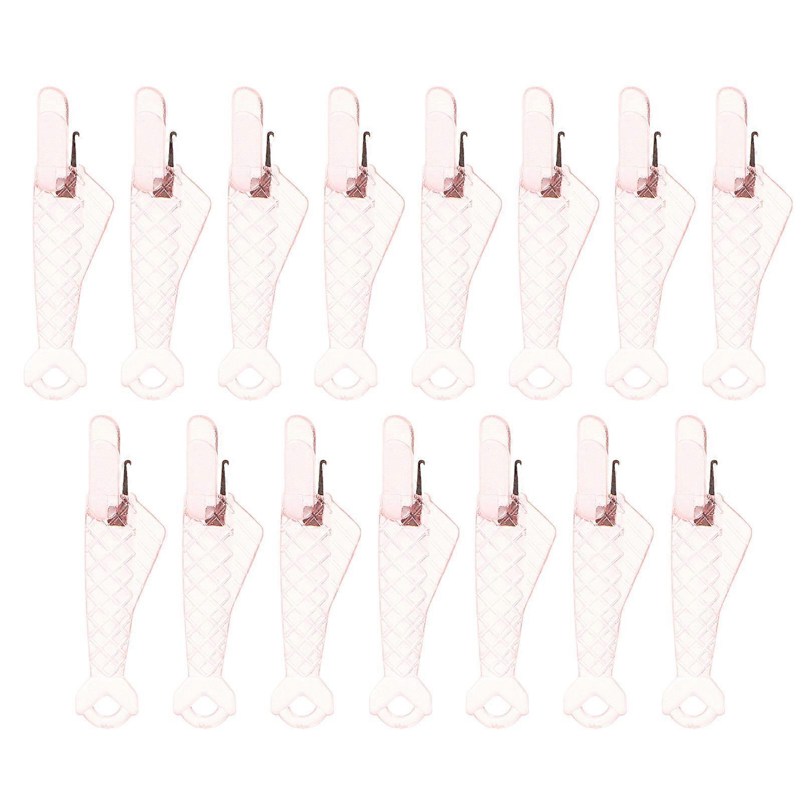 Needle Threader Sewing Threader Tool for Craft Use 15Pcs Pink ABS Mini Threaders
