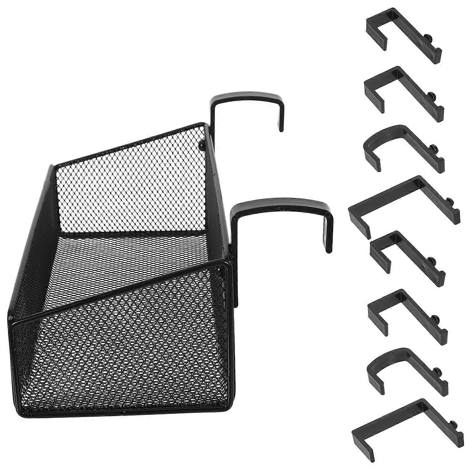 Bunk Bed Shelf Wire Mesh Basket Spacesaving Organizing Multipurpose Metal Rack For Desk Office Employees 1Set