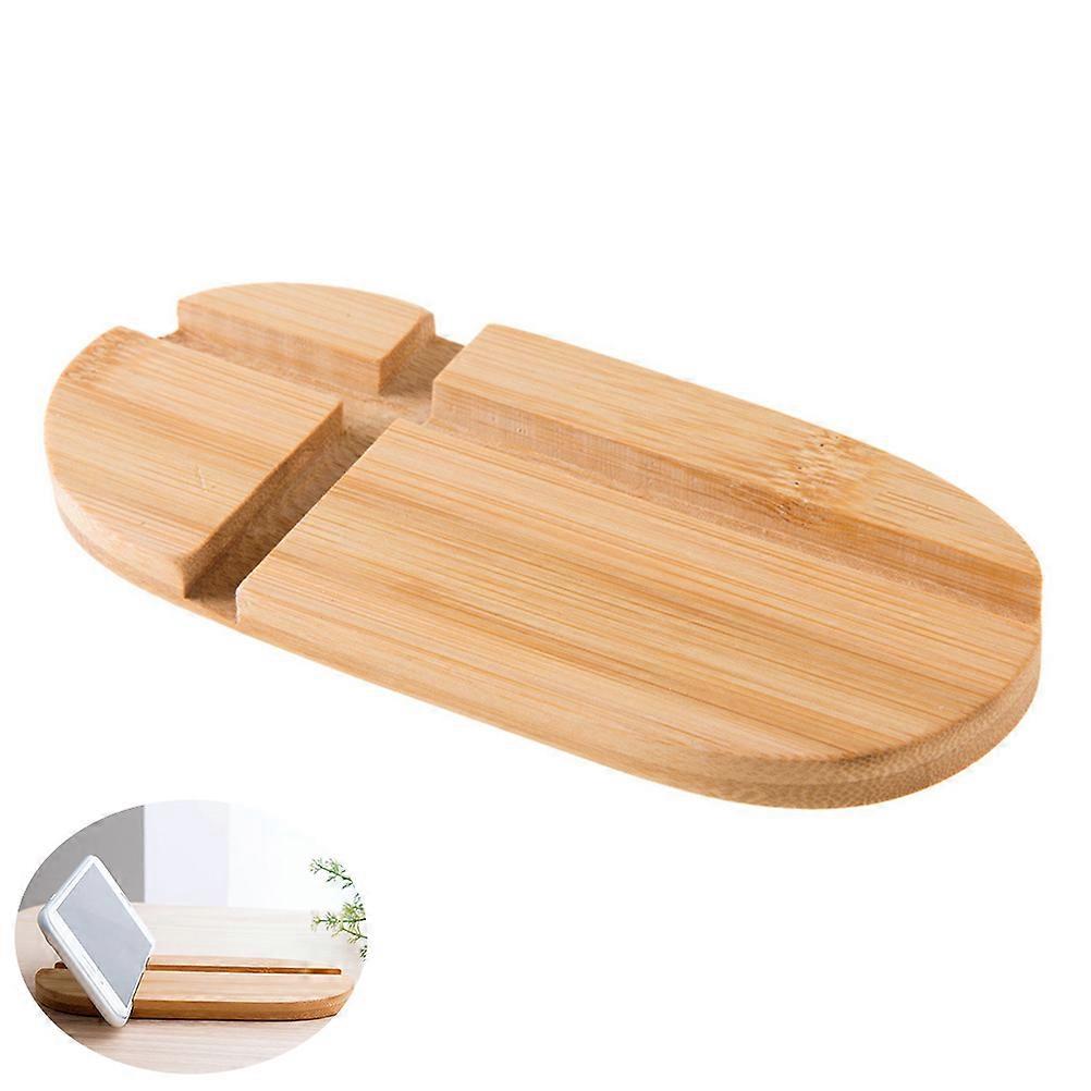 Smartphone Stand Bamboo Universal Phone Holder Multifunction Desktop Stand for Cellphone Tablet Smartphone 1Pack