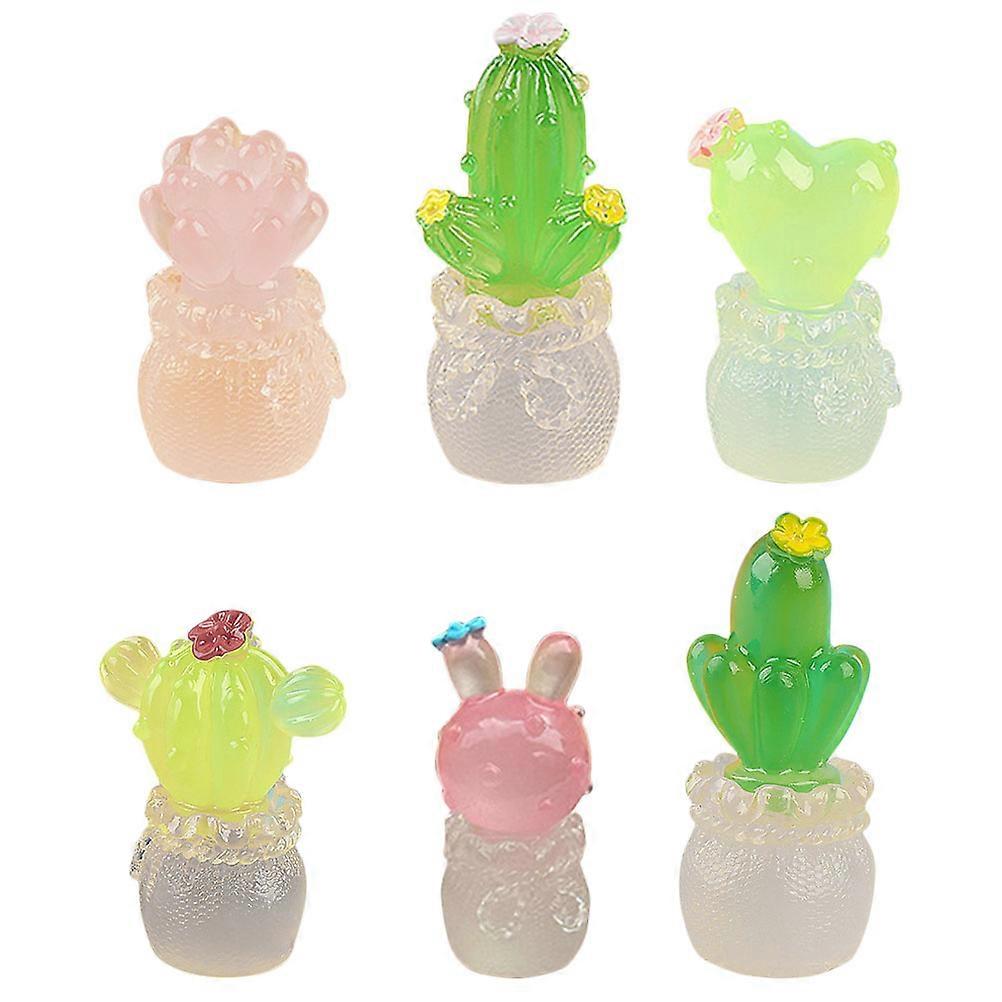 It sounds like you're referring to a product listing for **6pcs Miniature Cactus Figurines** – small decorative items that resemble cacti and are