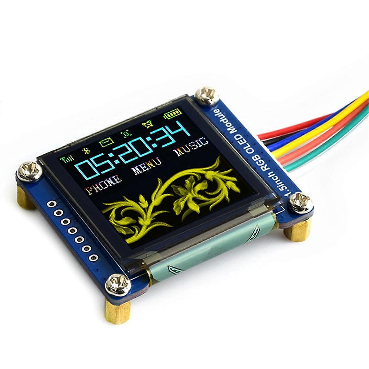 1,5-tommers RGB OLED-skjerm for RPI Zero 2 W 3 3A 3B 4 5 for STM32 utvidelseskort