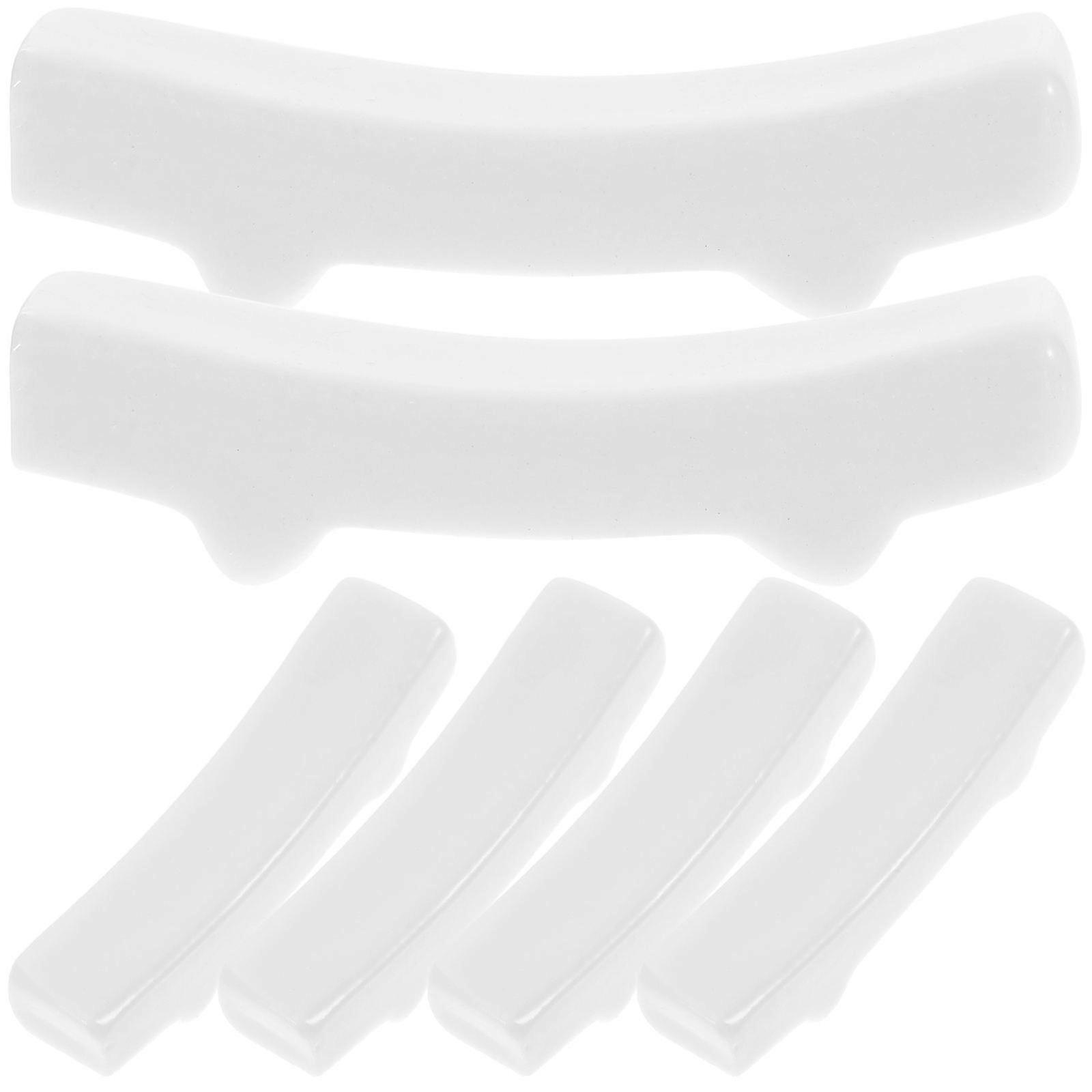 6pcs Ceramic Chopstick Rest & Utensil Holder Stand for Kitchen, Home & Restaurant – Non Cracking Tableware Rack to Prevent Rolling & Surface Contact