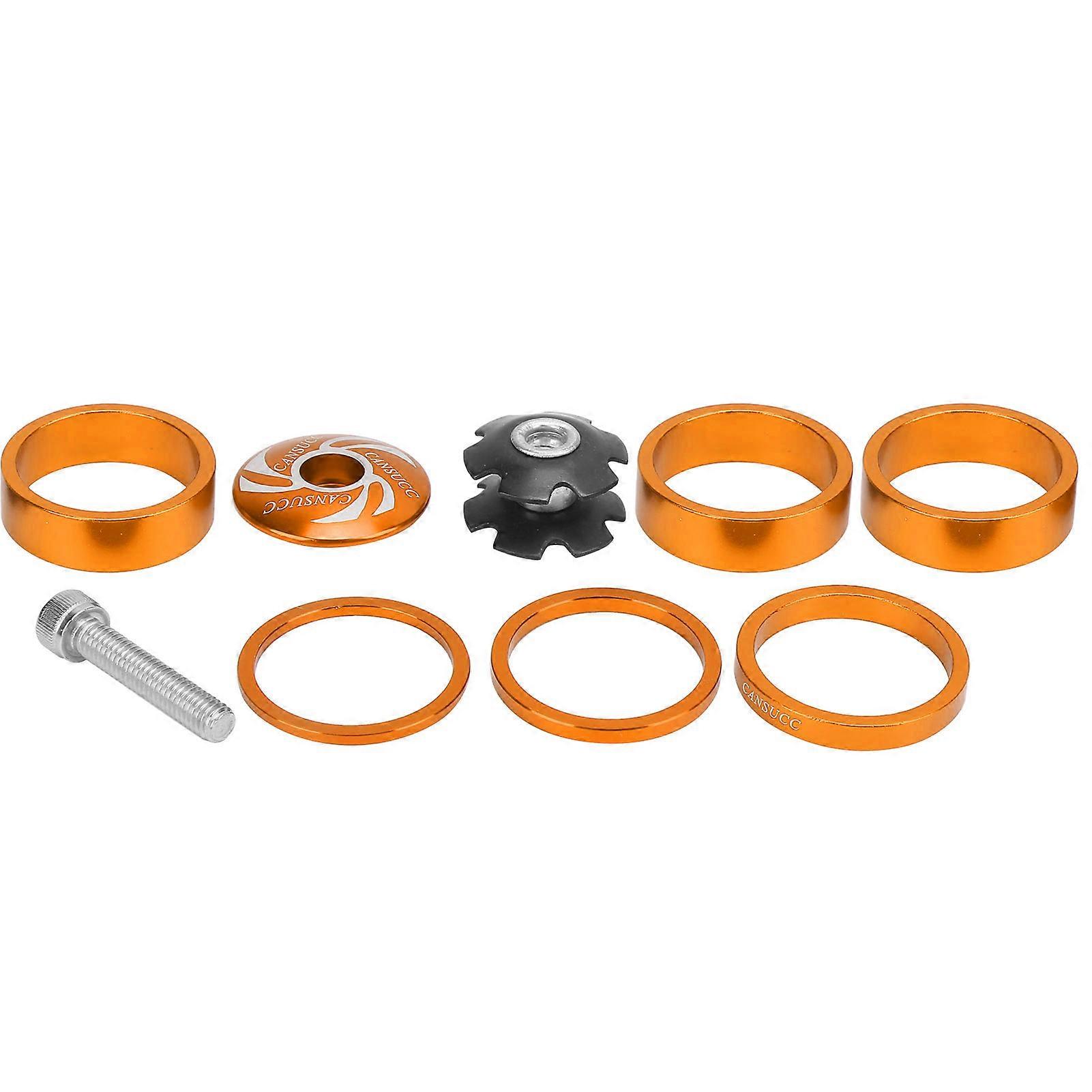 6pcs Aluminum Alloy Bicycle Handlebar Spacers for MTB Bike Gold