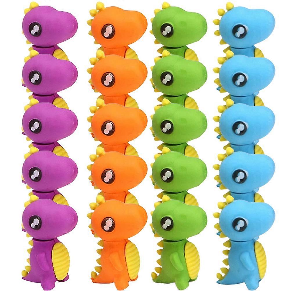 Dinosaur Erasers Adorable Design Rubber Material Decorative Role 1.6X0.8X0.8in Environmental Protection 48Pcs