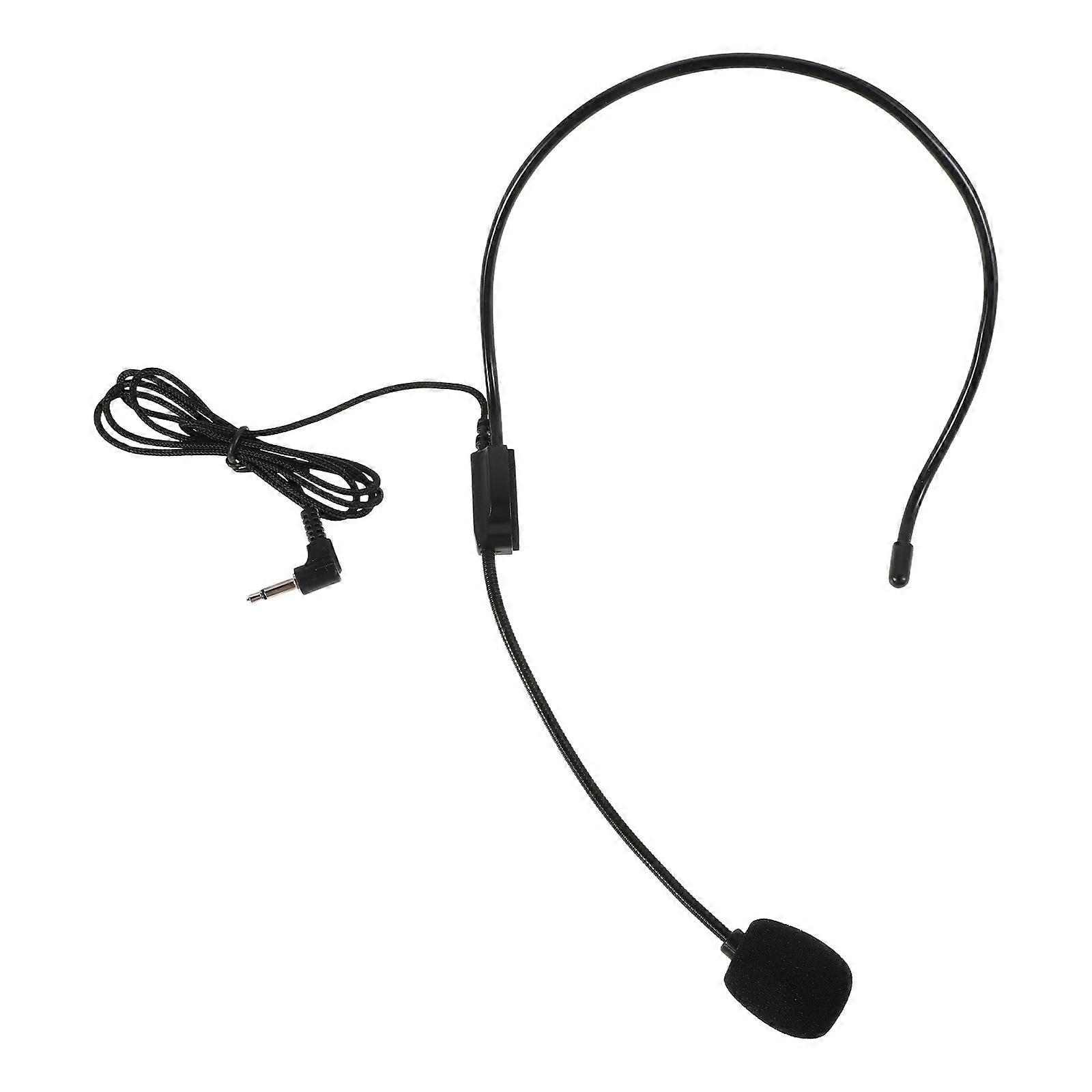 Simulation Microphone Cosplay Headset Microphone Prop for Shows Childrens Events Black 1Set