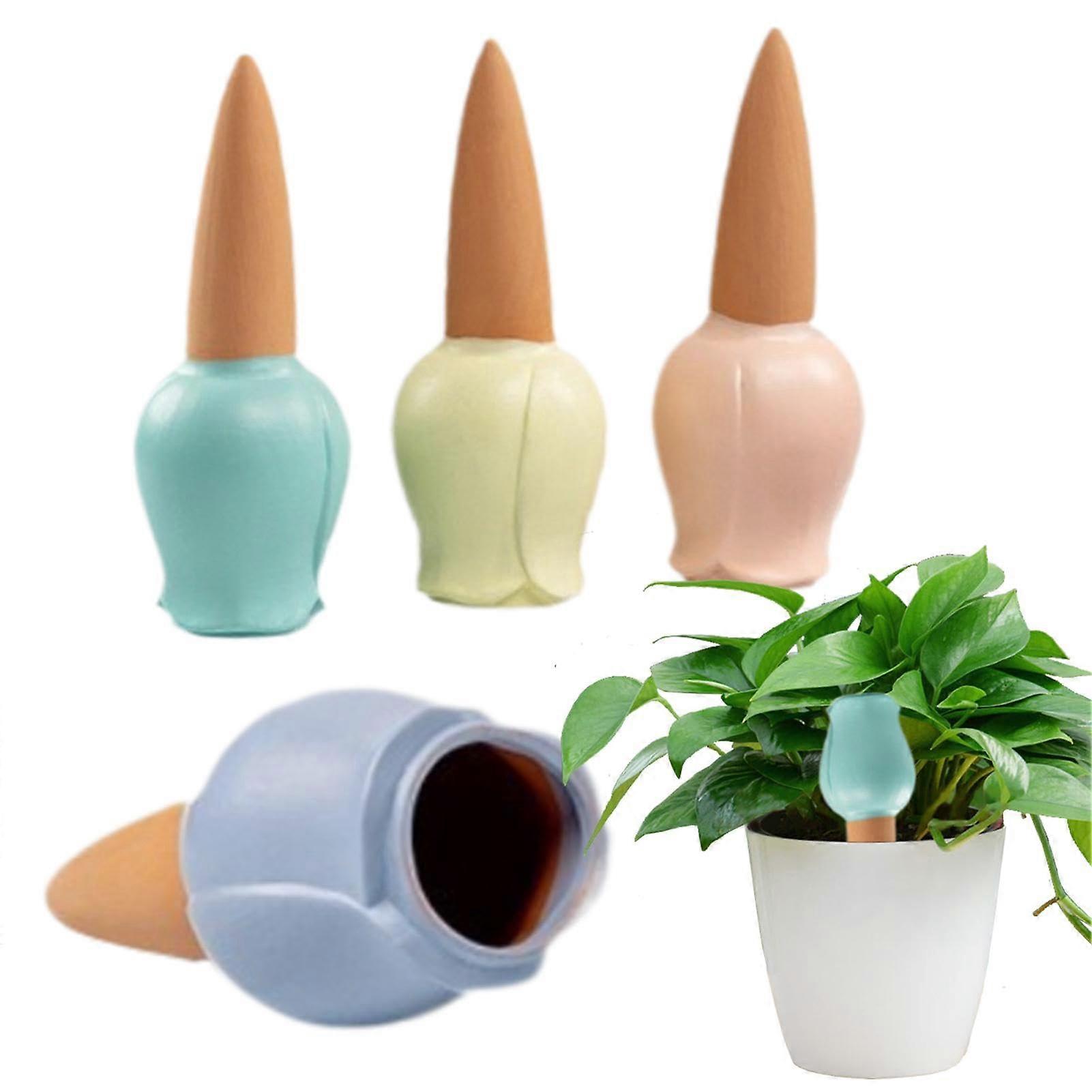 Clay Watering Spikes - Natural Clay, Low Maintenance Self-Watering Garden Waterers, Slow-Release Irrigation, Ref 7144