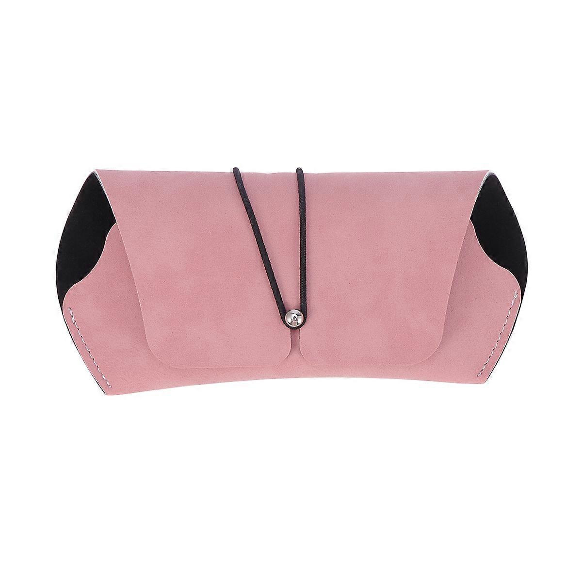 Cute Sunglasses Case Leather Sunglasses Storage Box Pink Rectangular For Travel Daily Use Protection 1Set