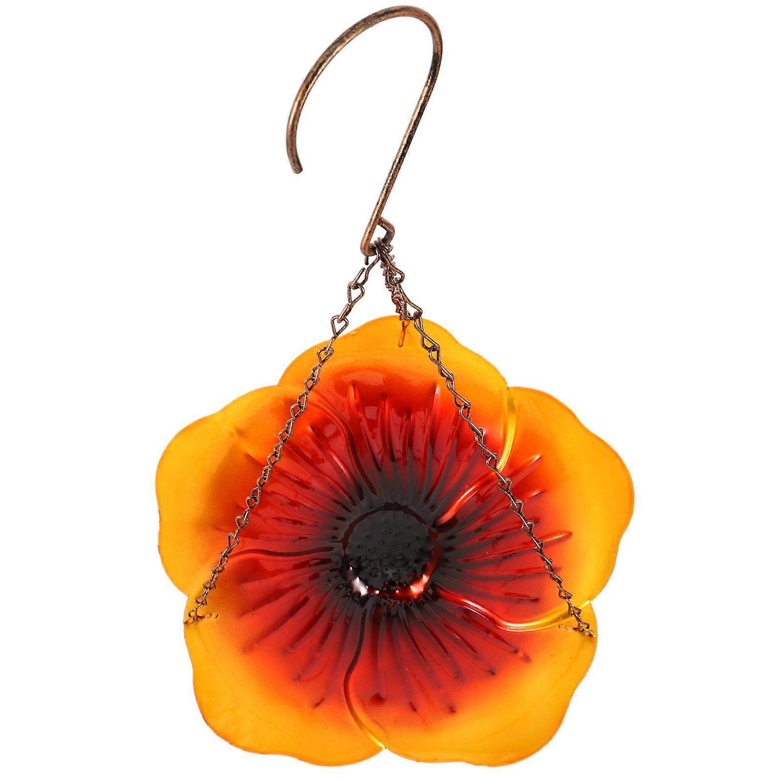 Garden Bird Feeder Decorative Hanging Metal Flower Shape 36.00X24.00X24.00CM For Birds Outdoor Space 1Pack