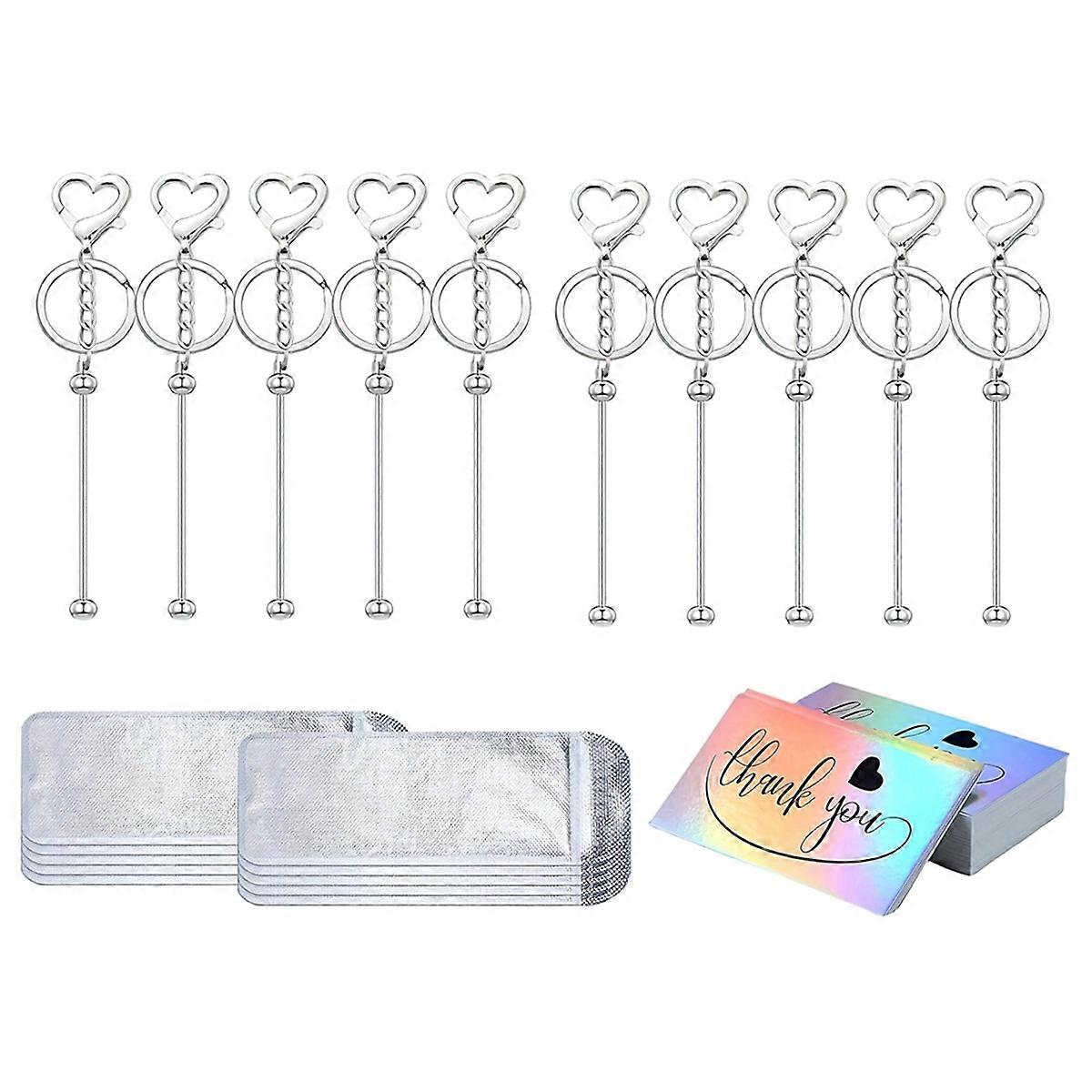 Beadable Keychain Bars for Keychain Making Beaded Keychain