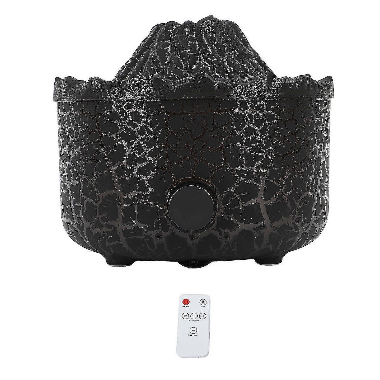 Humidifier Dual Colors Quiet Remote Control Flame Diffuser Essential Oil Diffuser Aromatherapy Machine 560ml 100240V Plug