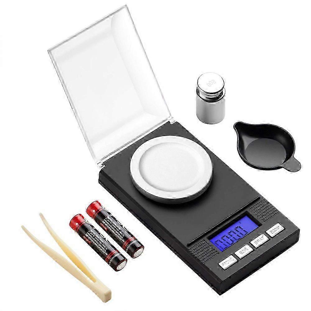 Digital Milligram Pocket Scale 50g / 0.001g Pro Jewelry Lab Carat Powder Scale with Back-lit LCD Display Auto Off Tare Function Batteries Included