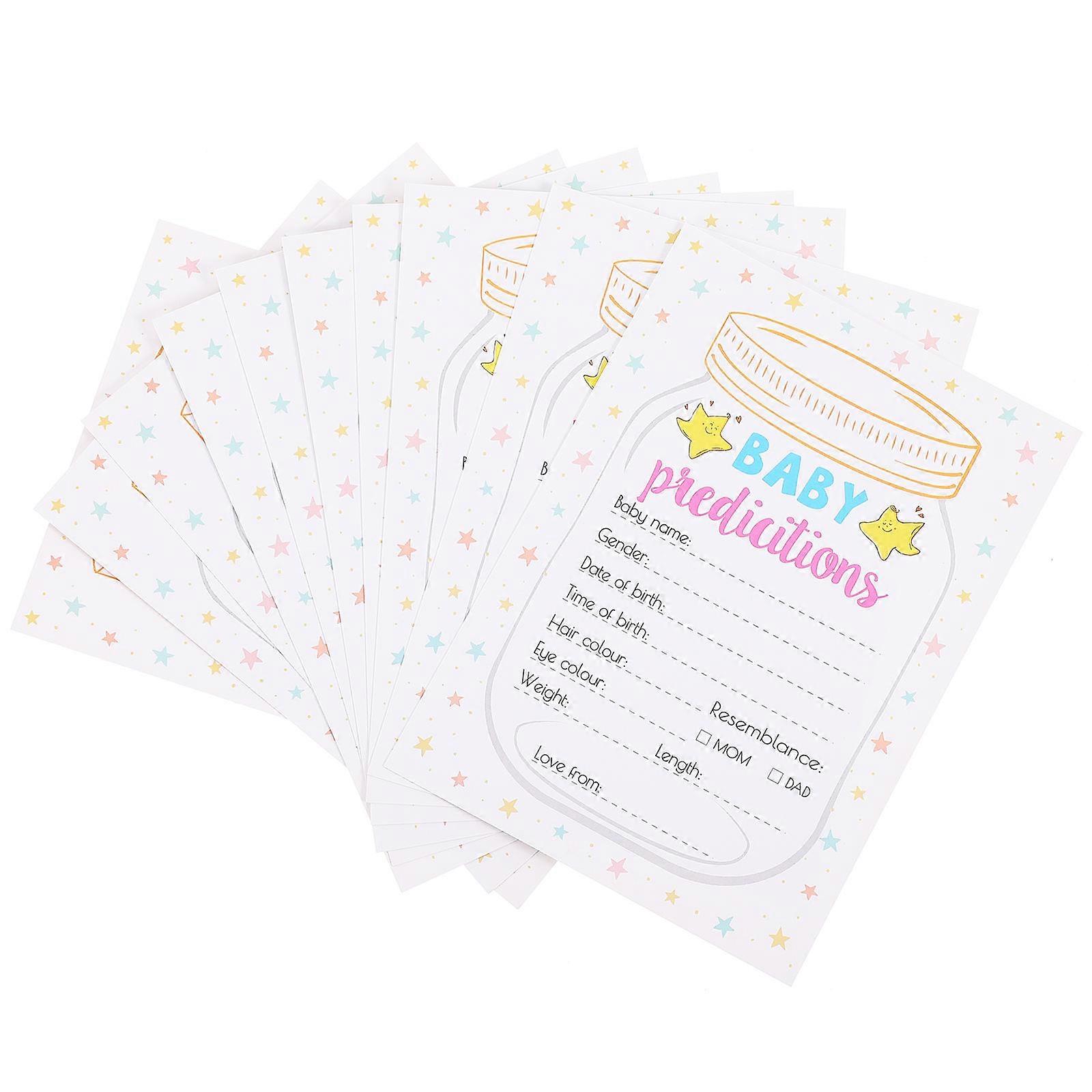 Baby Predictions and Advice Cards Baby Shower Game Set Pack Assorted Color Square Mason 5 Sets