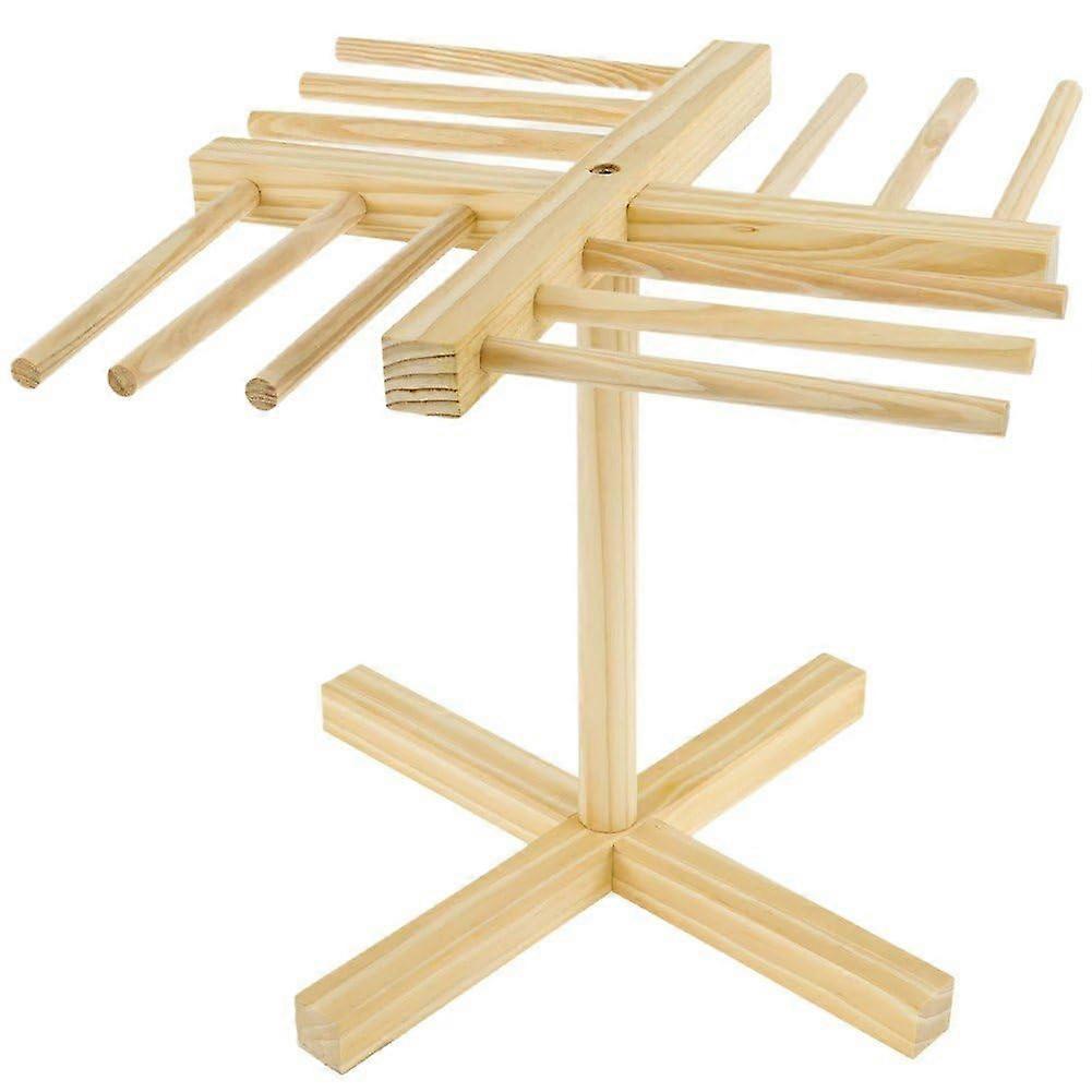 Wooden Pasta Drying Rack - Foldable Spaghetti Noodle Dryer with 12 Bars for Easy Storage and Efficient Drying