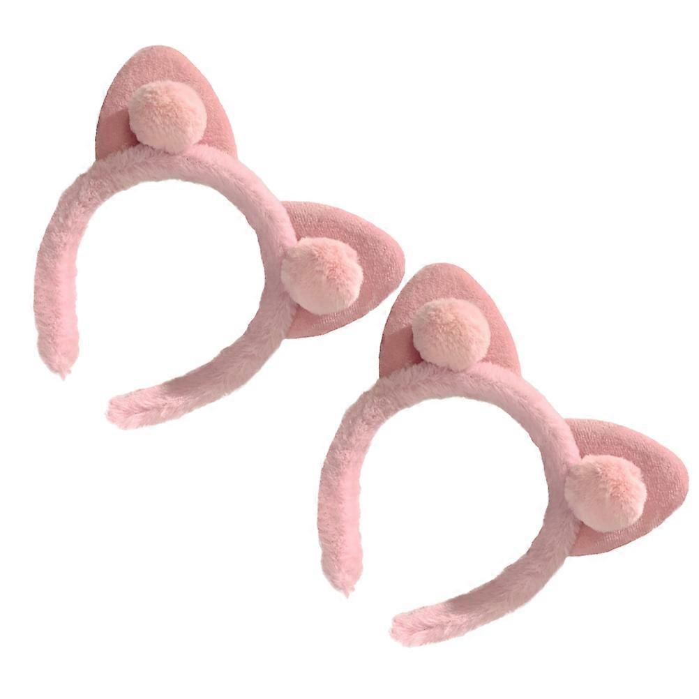 a refined and professional product description based on your input:
**2PCS Cat Ears Headbands for Makeup & Cosplay – Skin Friendly Hair Hoops for