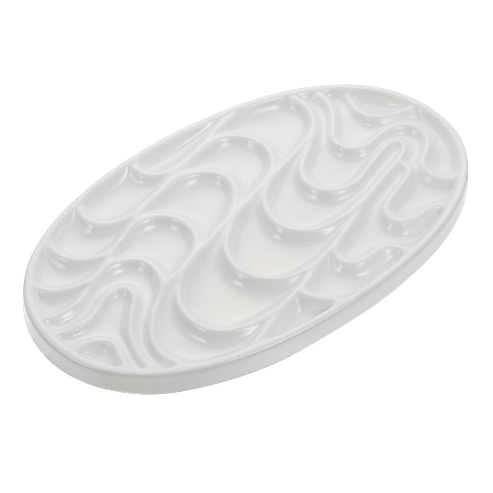 1Pc Paint Tray Color Mixing Imitation Ceramic Pallet for Watercolor Pigments