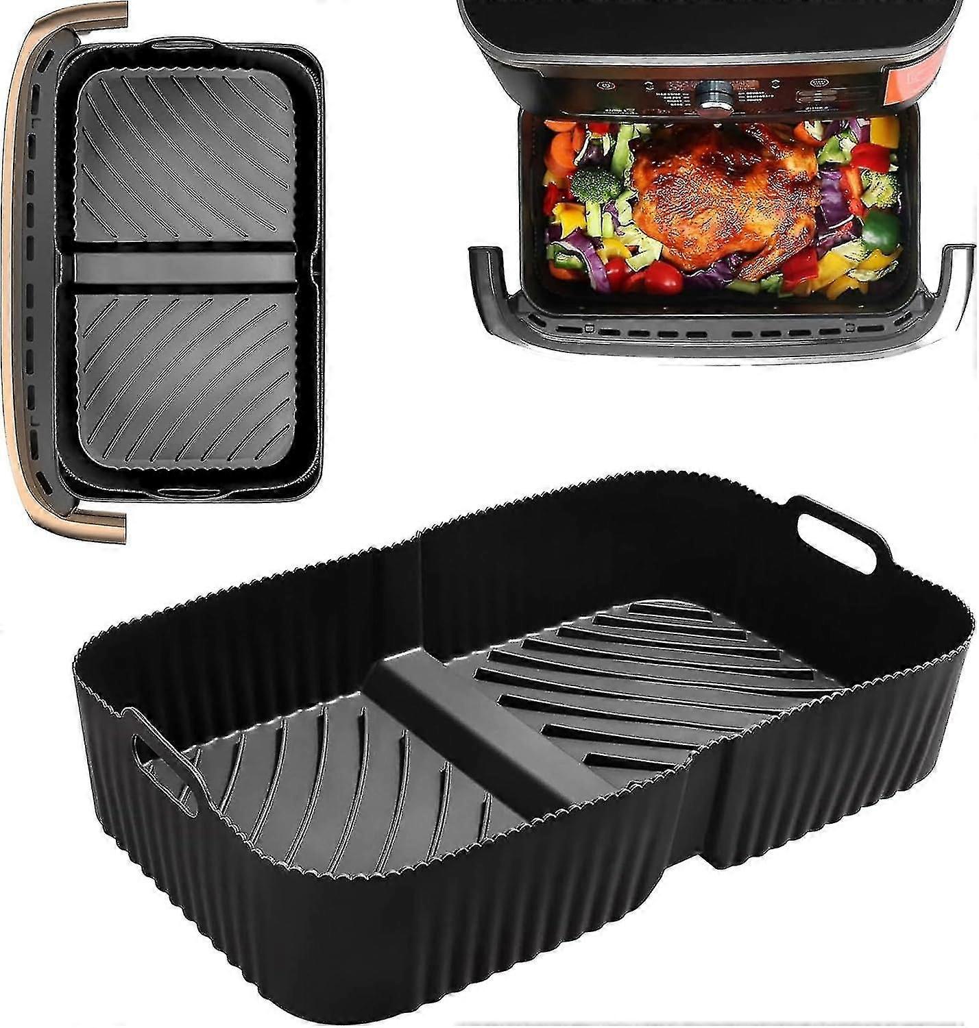 Heißluftfritteuse-Zubehör, Heißluftfritteuse-Form für Ninja AF500EU, Heißluftfritteuse Silikonform für Ninja Foodi Flex 10,4 L, spülmaschinenfest
